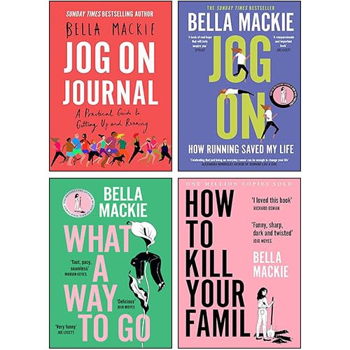 Front cover view of the Bella Mackie 4-book collection set showing How to Kill Your Family and What a Way to Go paperback covers side by side.
