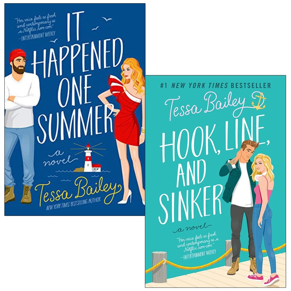 Close-up of It Happened One Summer paperback front cover by Tessa Bailey, Bellinger Sisters book 1
