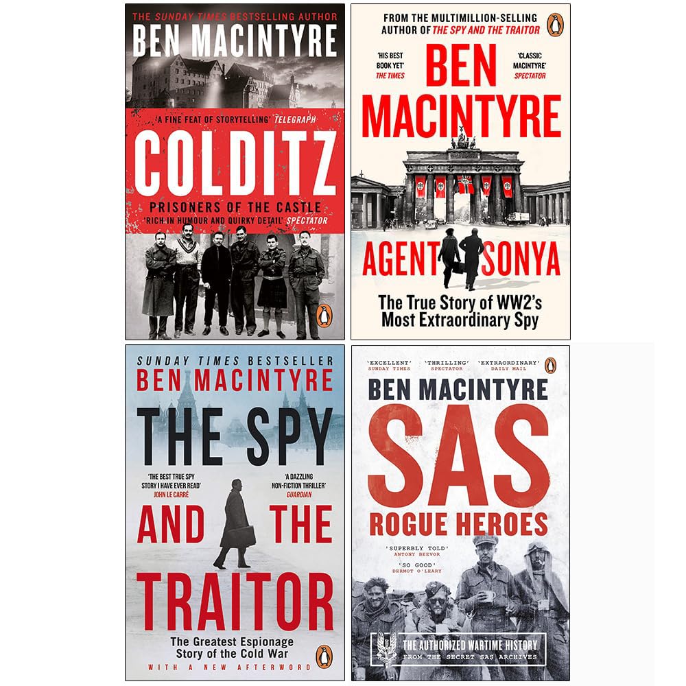 Ben Macintyre Collection 4 book paperback set - front cover of Colditz Prisoners of the Castle