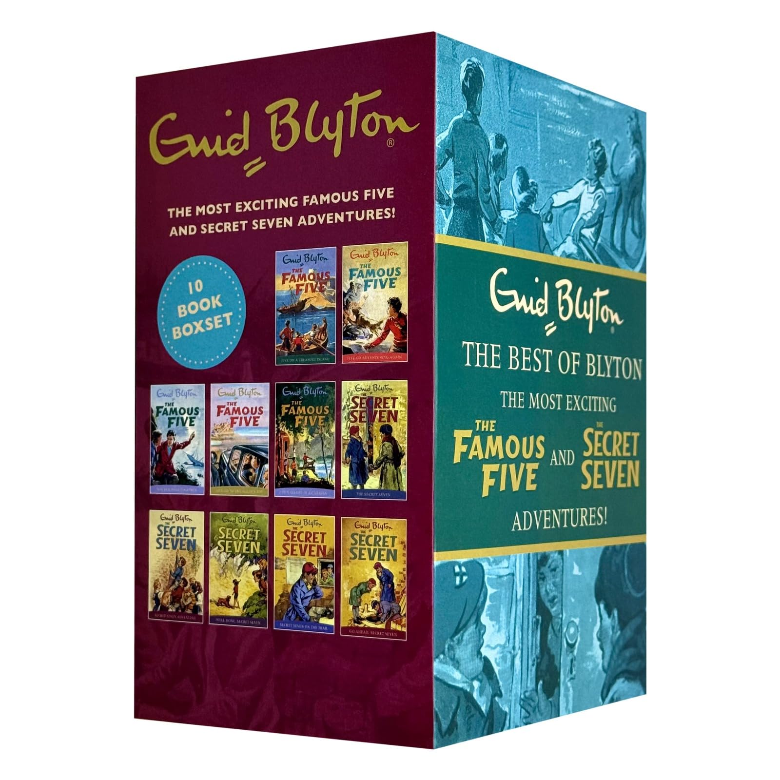 Back cover of the Best of Blyton 10 Books Collection Set showing synopsis and full list of titles included