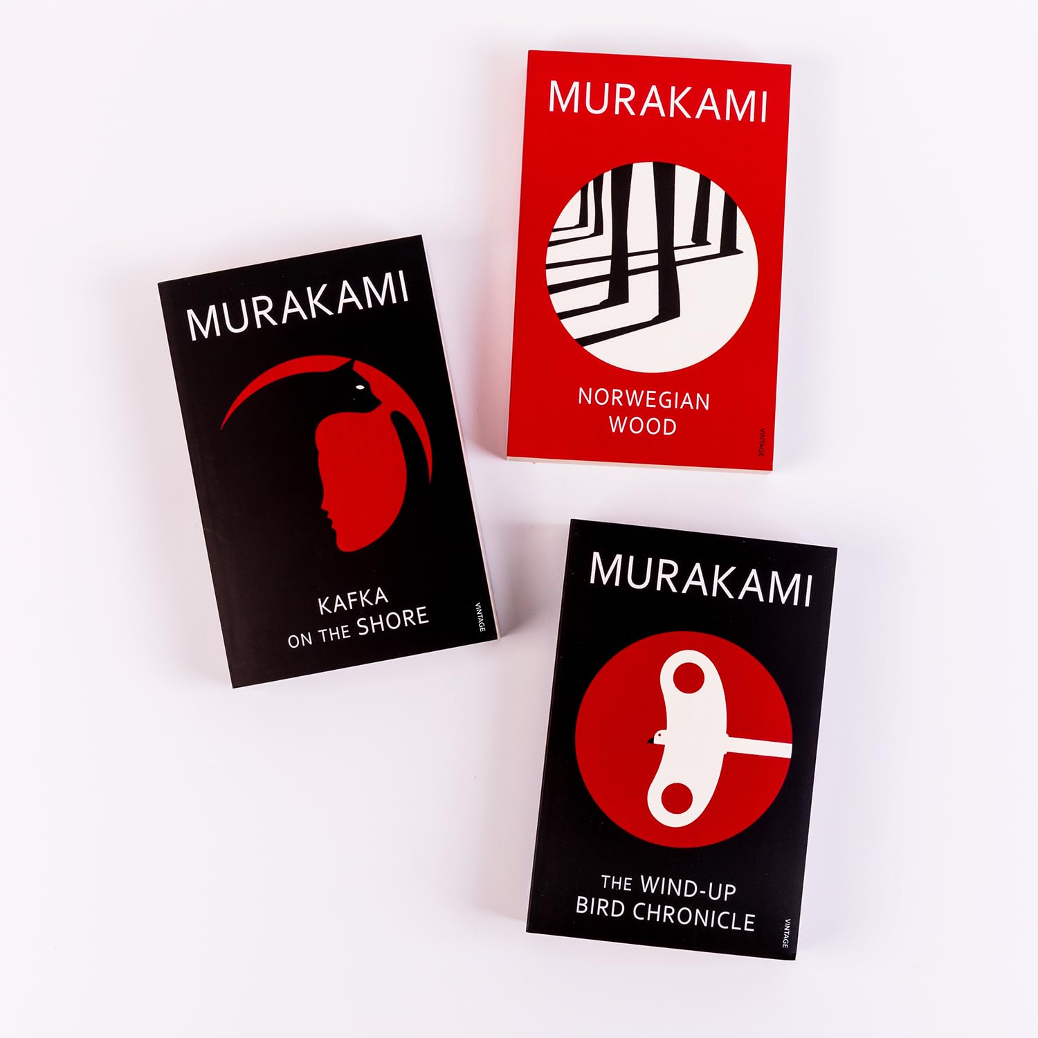Back cover and spine detail of the Best of Murakami Collection 3 Books paperback set