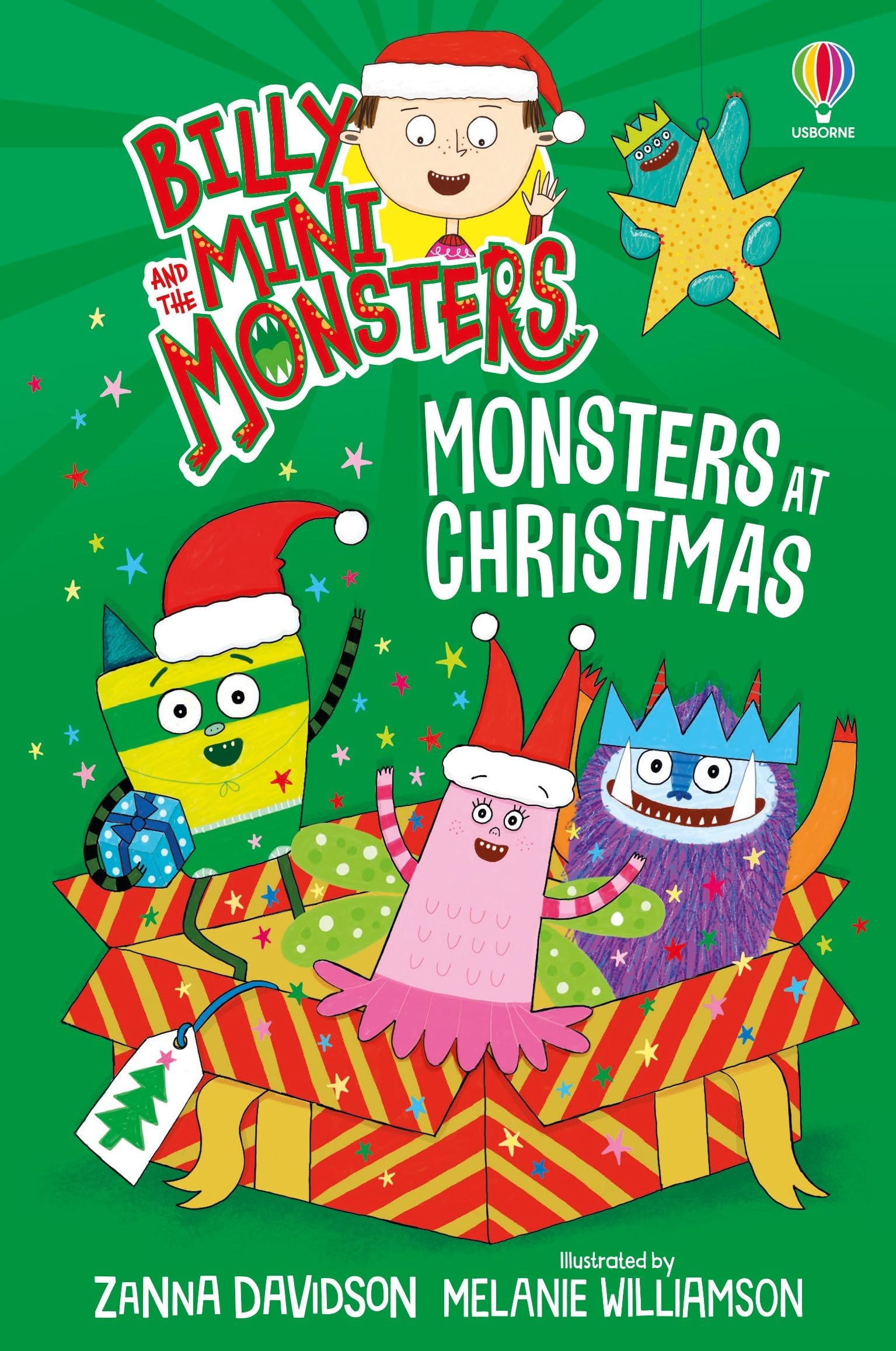 Back cover of the Billy and the Mini Monsters 12-book set showing series description and age range