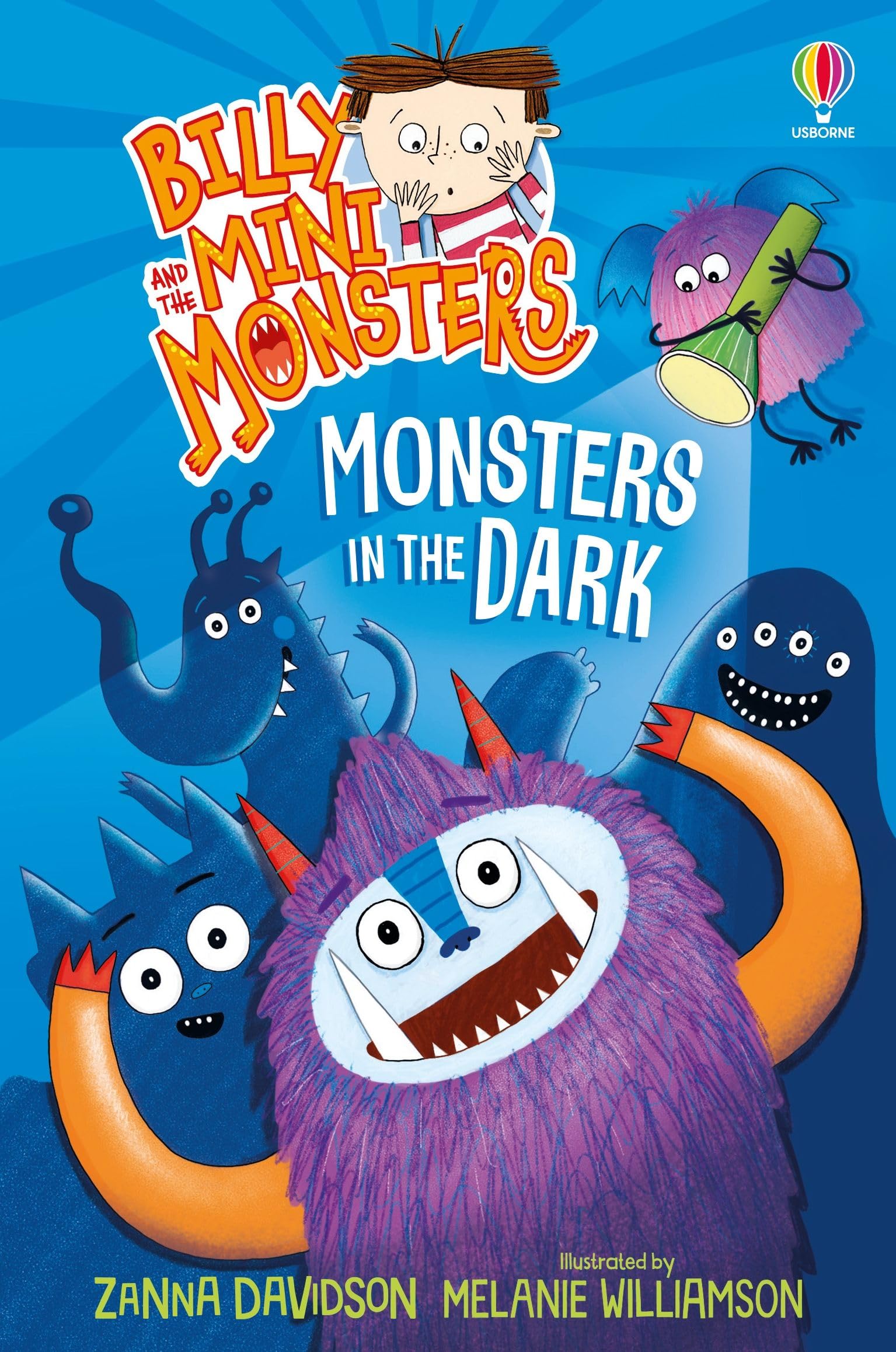 Monsters on a Plane and Monsters Move House paperback covers side by side from the Billy and the Mini Monsters series
