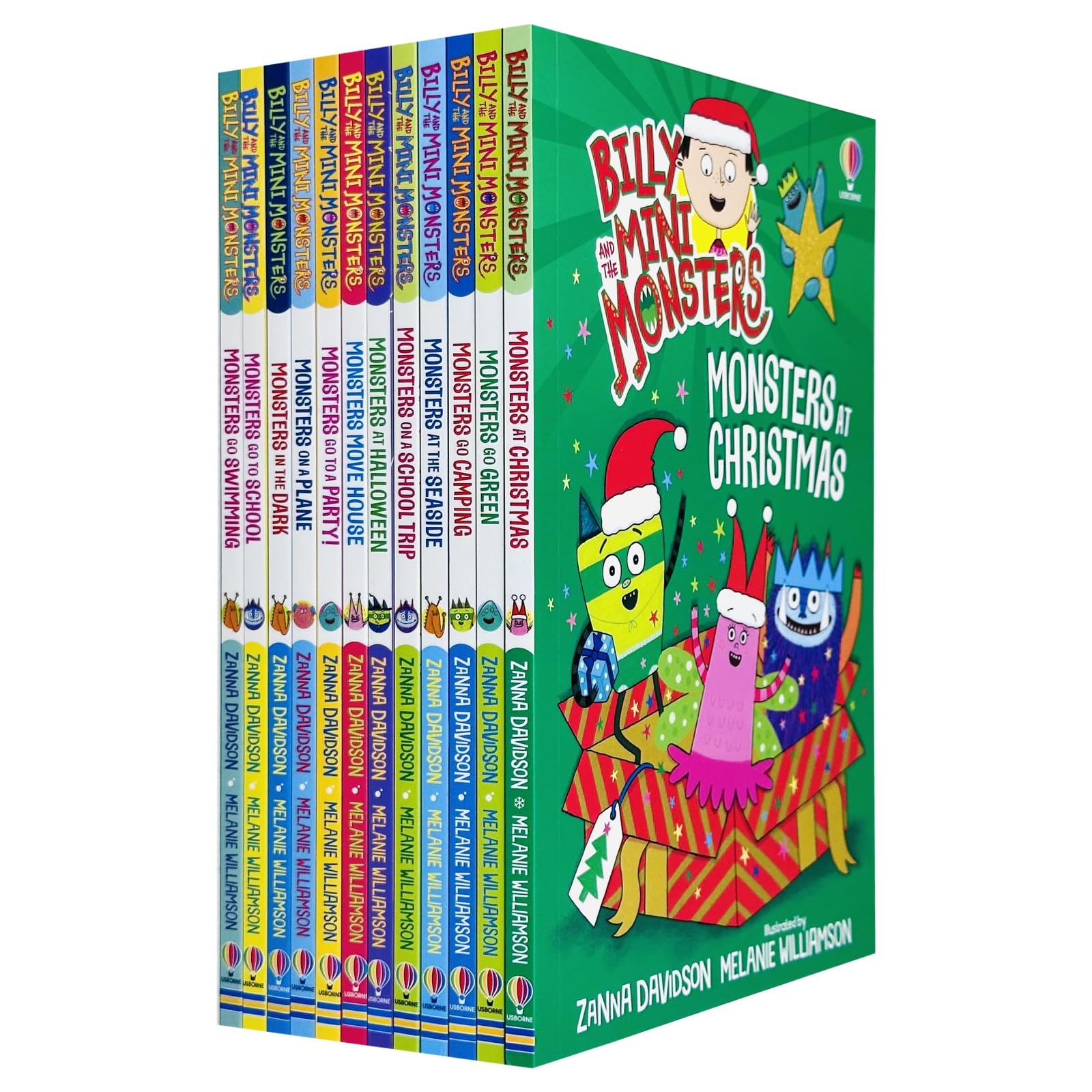 Billy and the Mini Monsters 12-book paperback collection set by Zanna Davidson, front cover of the full set box