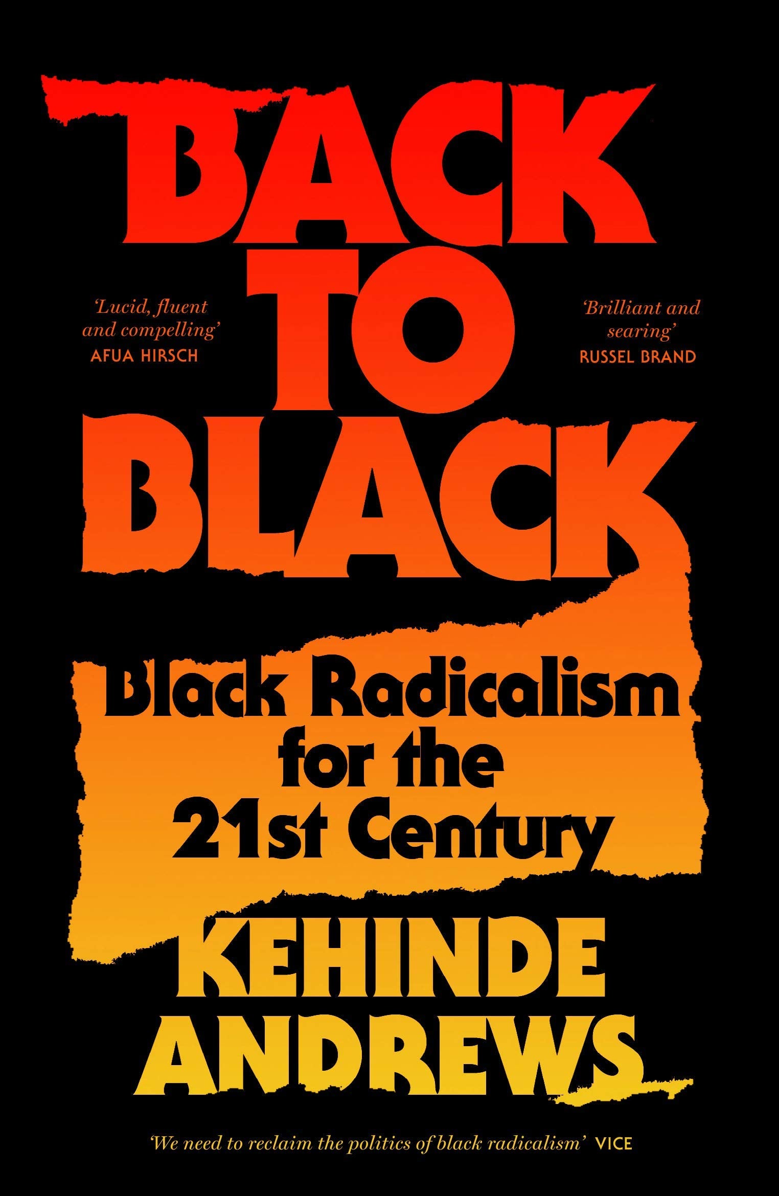 Back to Black by Kehinde Andrews paperback front cover, part of the Black British History & Culture 3 book set