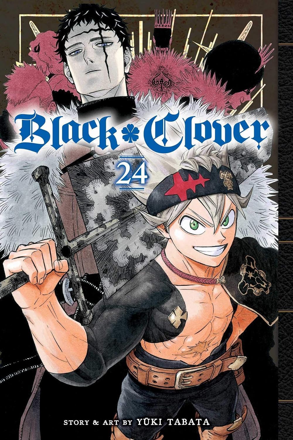 Black Clover Vol. 24 paperback cover featuring Asta and the Magic Knights after Heart Kingdom training