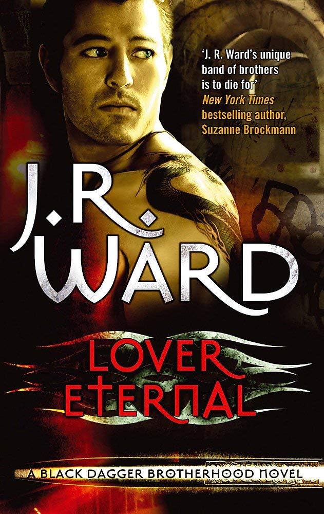 Black Dagger Brotherhood 10 Books Collection Set by J.R. Ward, Paperback — Dark Lover and Lover Eternal covers side by side