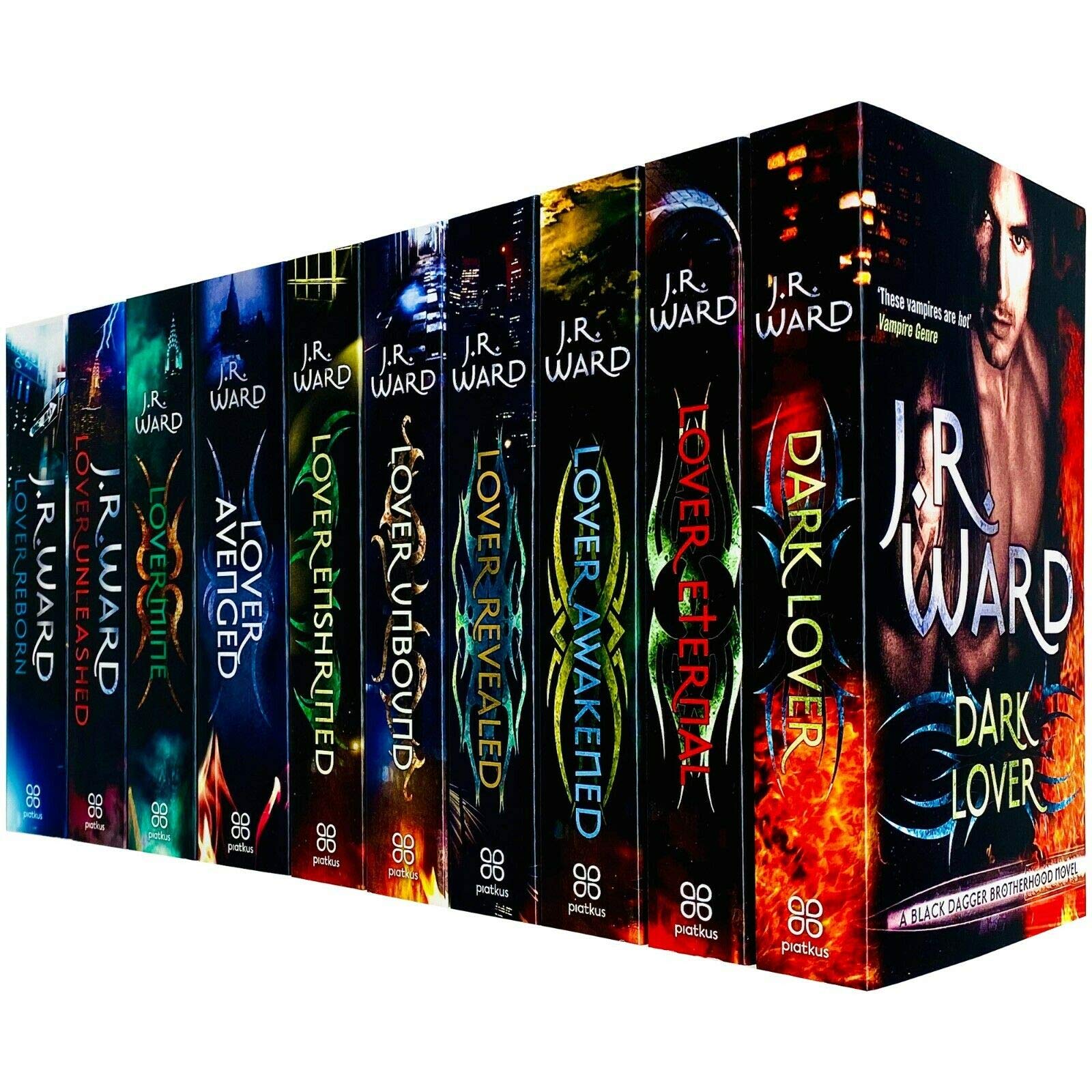 Black Dagger Brotherhood Series Books 1-10 Collection Set by J.R. Ward - full set of 10 paperback books