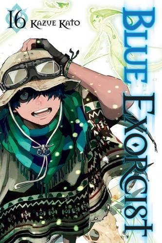 Back covers of the Blue Exorcist 5-book paperback set by Kazue Kato, showing volume synopses and VIZ Media Shonen Jump branding.