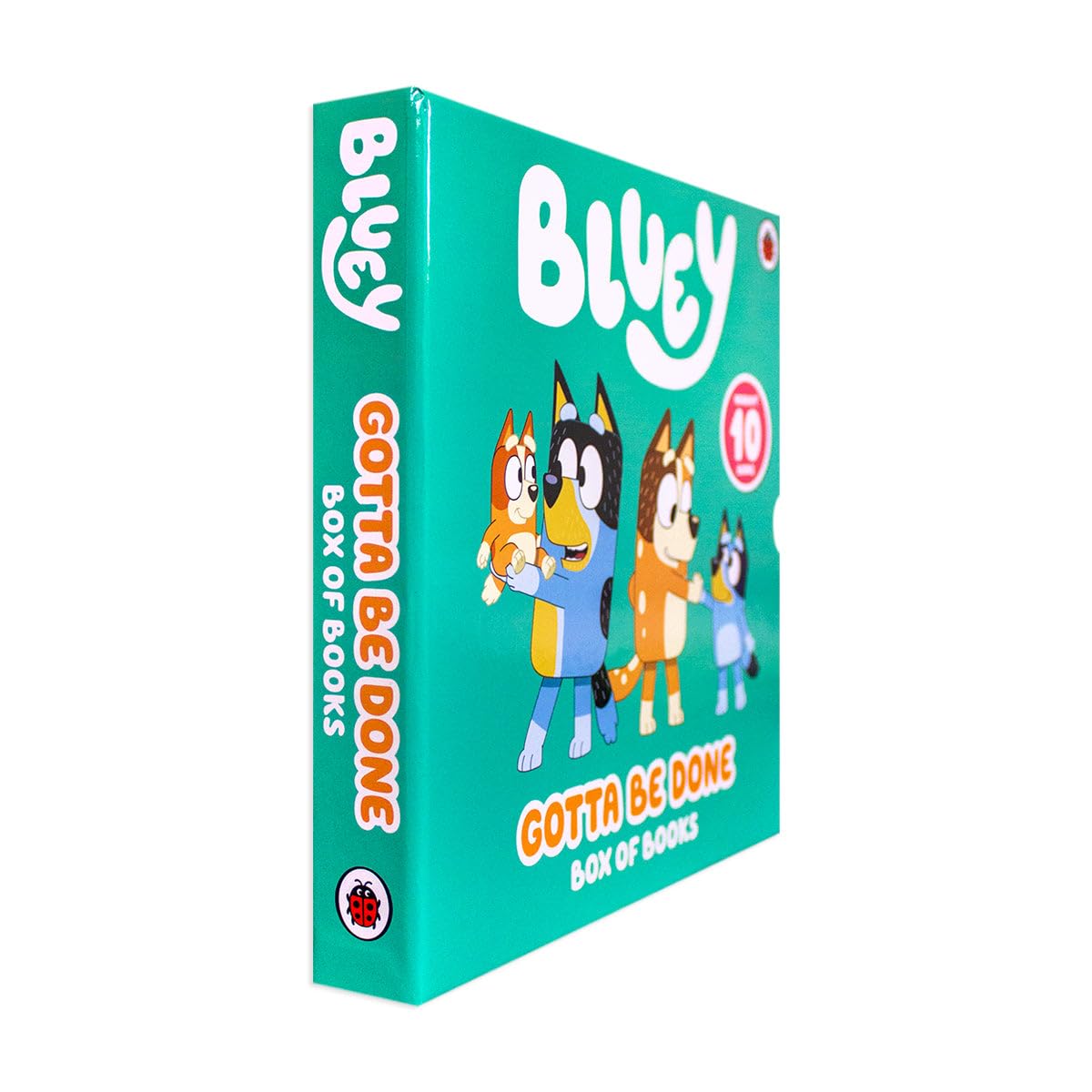 Bluey Gotta Be Done! 10 Picture Books Collection Box Set paperback front cover, Ages 3-7