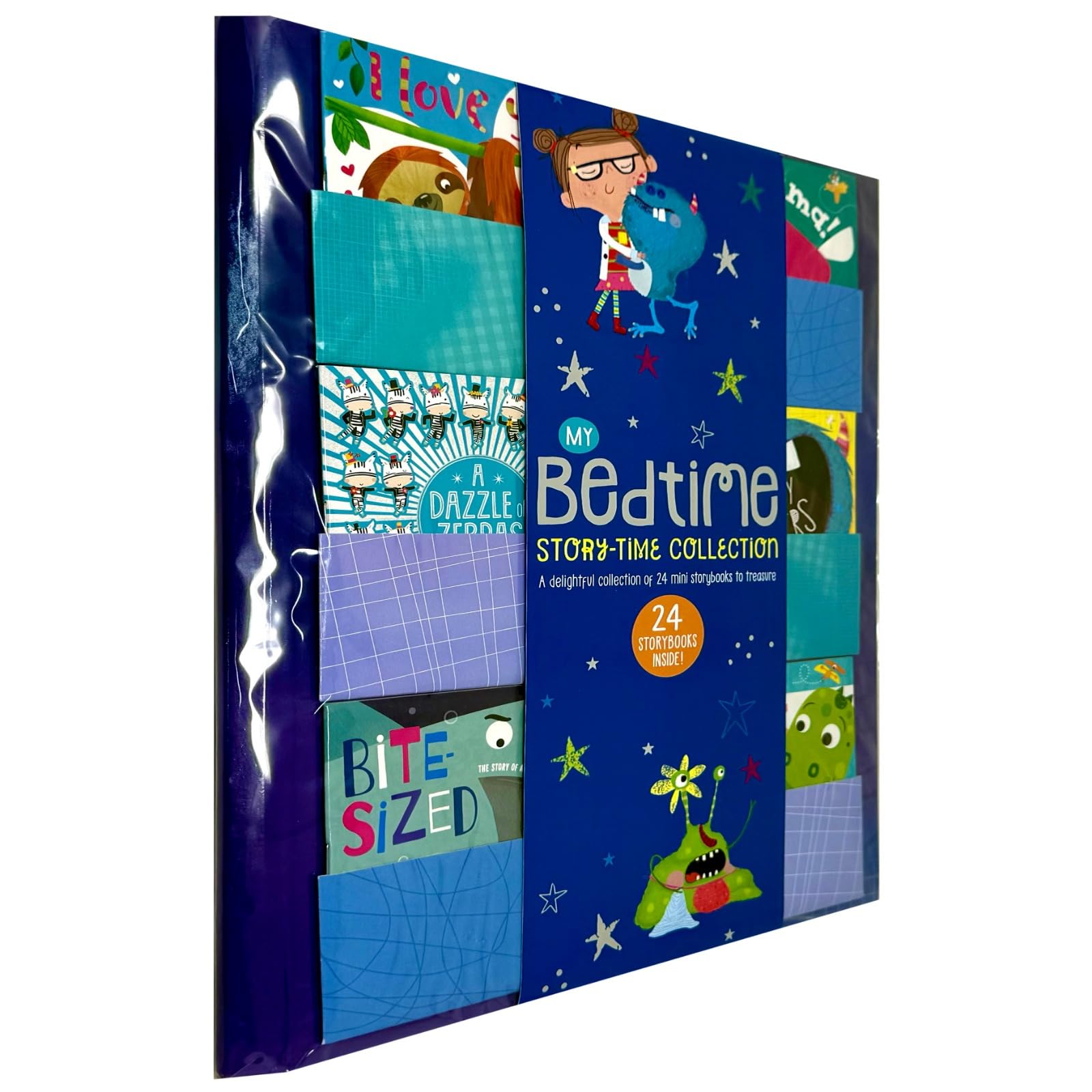 Front cover of the My Bedtime Story-Time Collection 24 books paperback set featuring Bob the Booger Fairy, ages 3-7