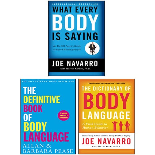 Body Language 3 Books Collection Set paperback front cover featuring What Every Body Is Saying by Joe Navarro