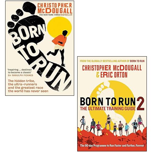 Front cover of Born to Run 2 Books Collection Set by Christopher McDougall, paperback non-fiction on ultrarunning and endurance.