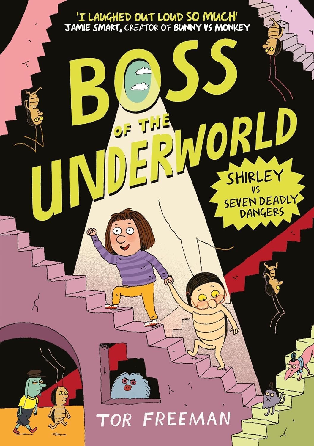Inside page spread from a Boss of the Underworld book showing full-color comic panel artwork and dialogue