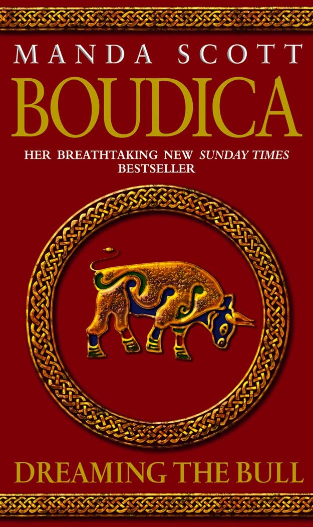 Boudica: Dreaming the Eagle, Dreaming the Bull, Dreaming the Hound, and Dreaming the Serpent Spear paperbacks fanned out to show spines and covers