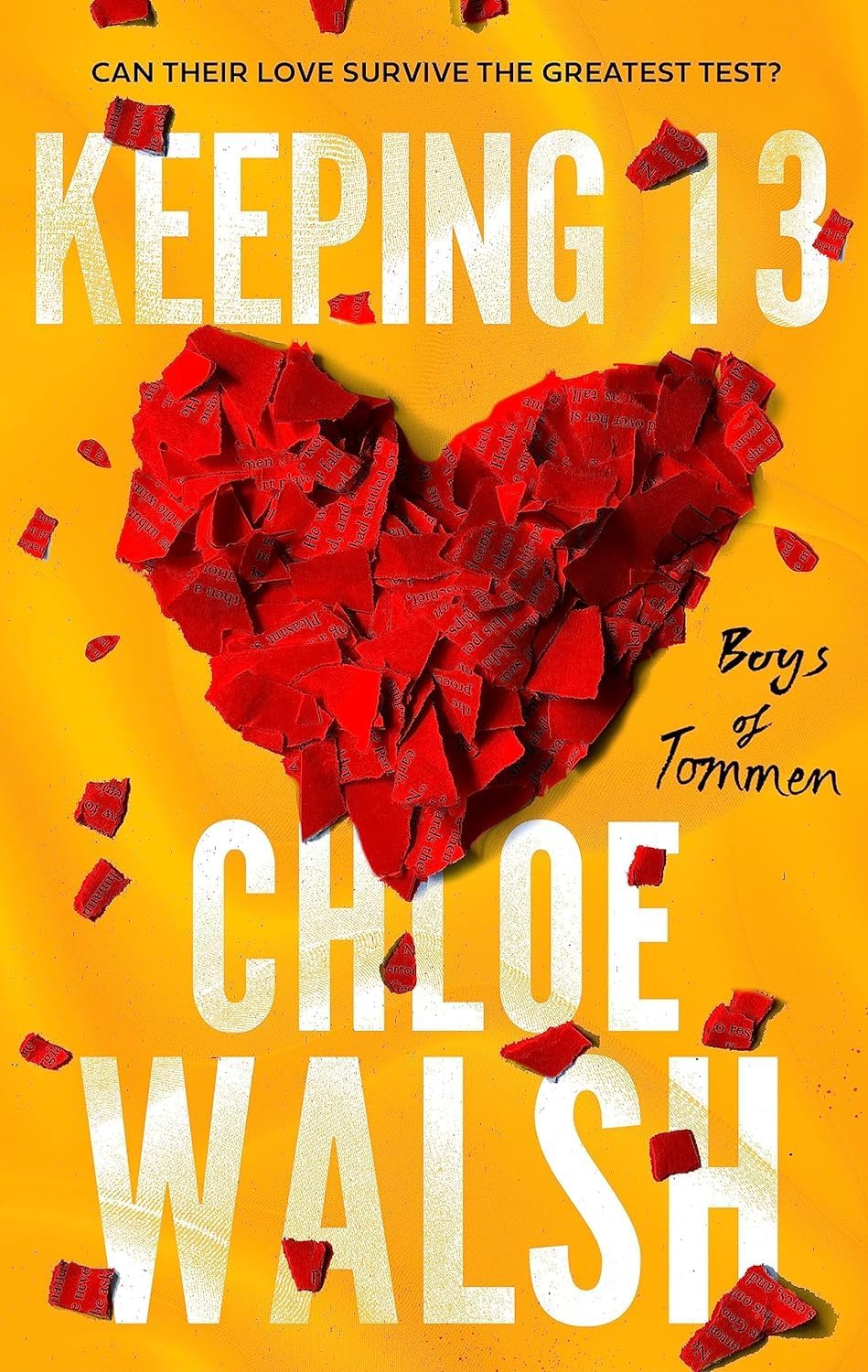 Back cover blurbs of the Boys of Tommen paperback books by Chloe Walsh, highlighting the New Adult sports romance storylines.