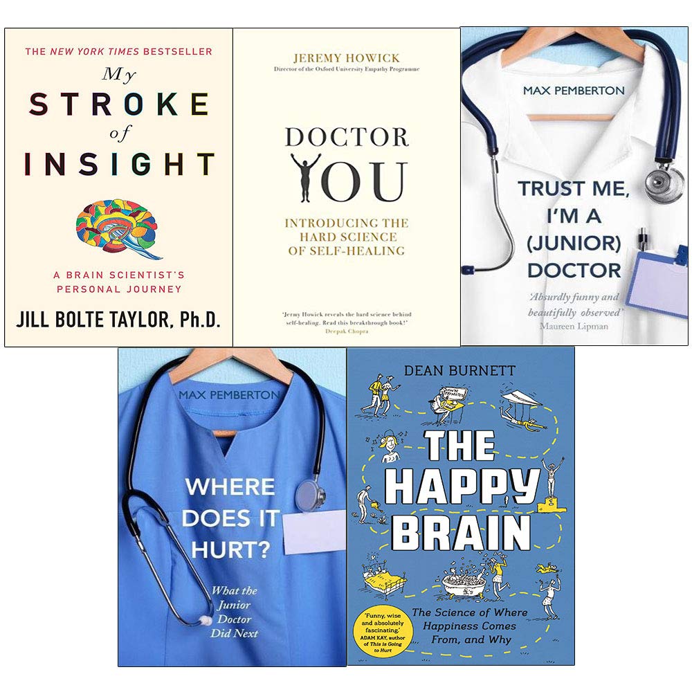 My Stroke of Insight by Jill Bolte Taylor paperback front cover, part of the Brain Health 5 Books Collection Set