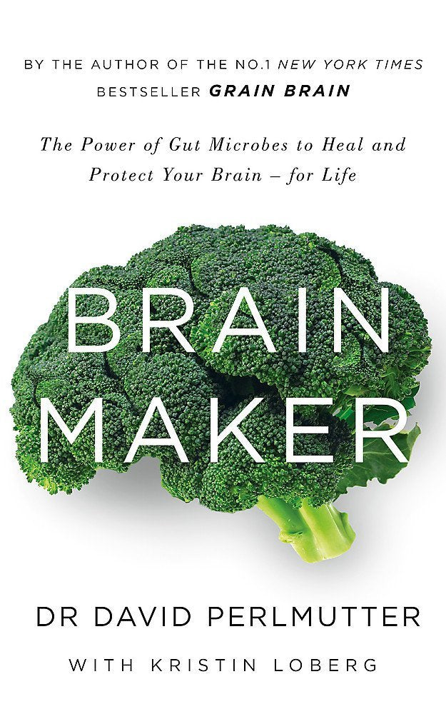 Close-up of the paperback covers in the brain health and gut microbiome diet 3 book collection set