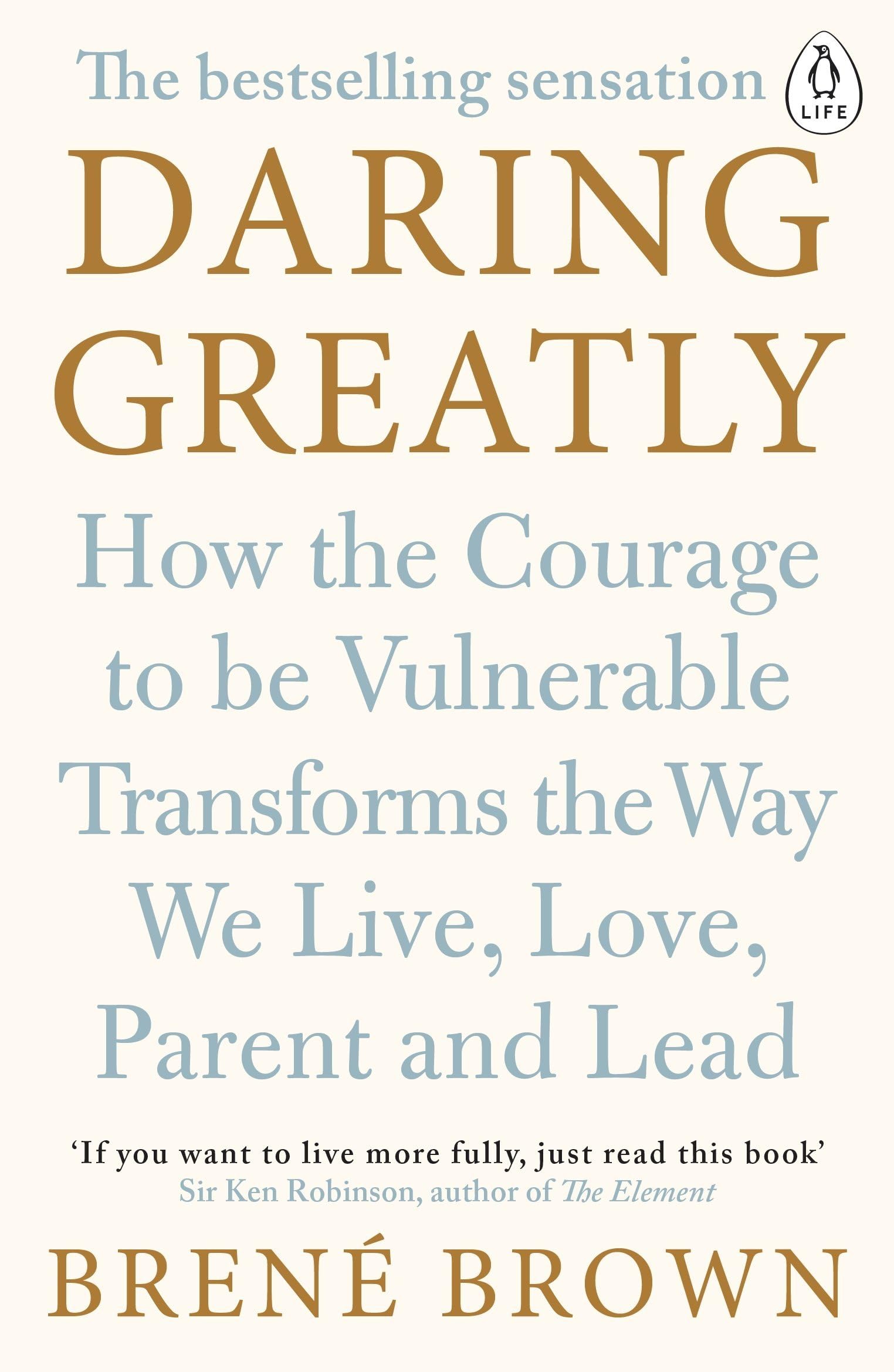 Back covers of the Brené Brown paperback set showing Vermilion and Penguin Life edition details