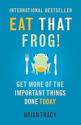 Eat That Frog by Brian Tracy paperback front cover, part of the 3 book productivity collection