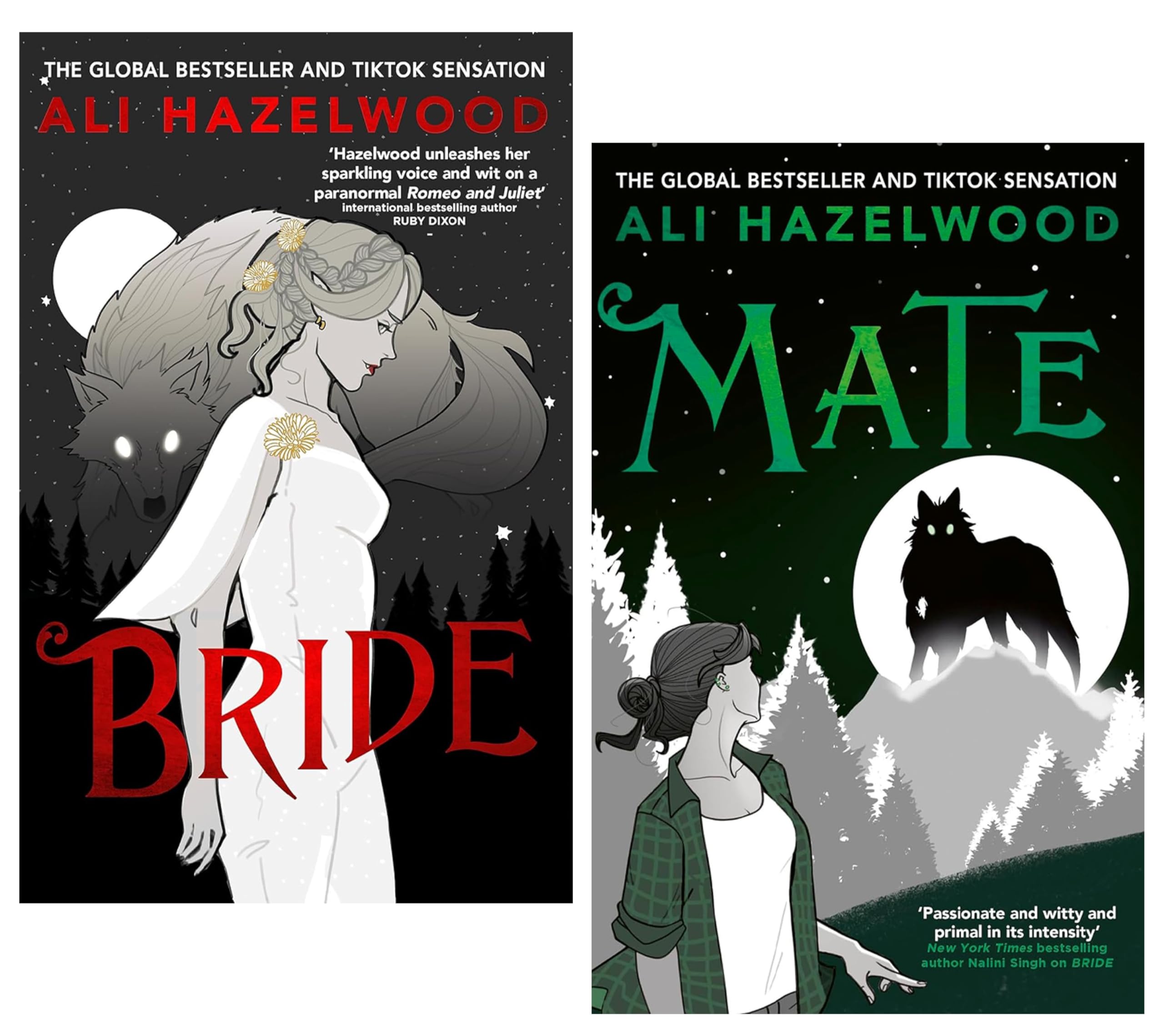 Bride and Mate by Ali Hazelwood 2 books paperback collection set front covers