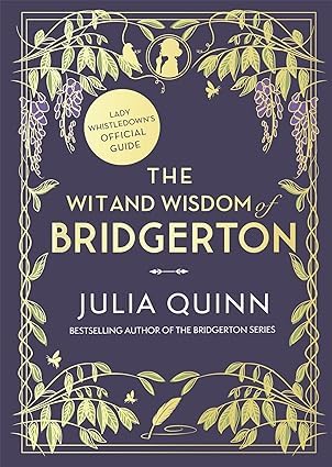 Back cover synopsis view of the Bridgerton 2 book collection set, showing Queen Charlotte and The Wit and Wisdom of Bridgerton by Julia Quinn