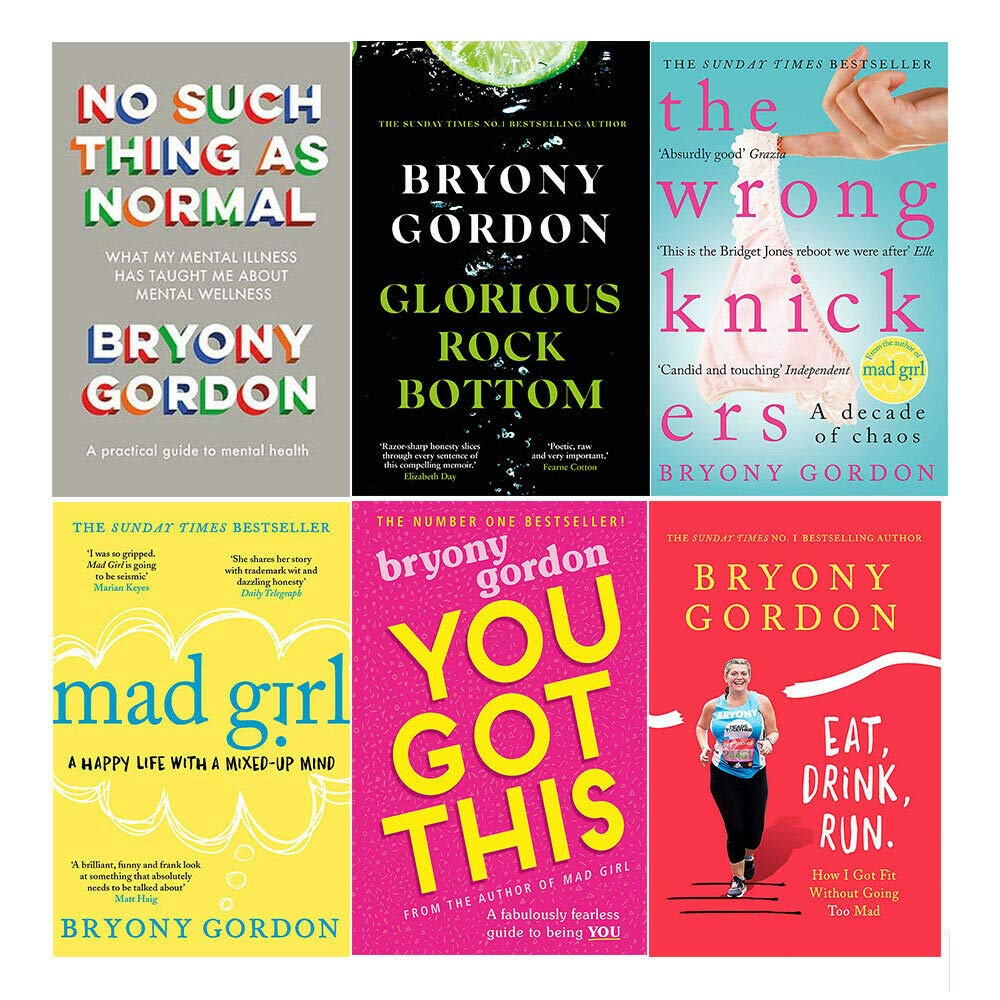 Bryony Gordon 6 Books Collection Set paperback front cover artwork