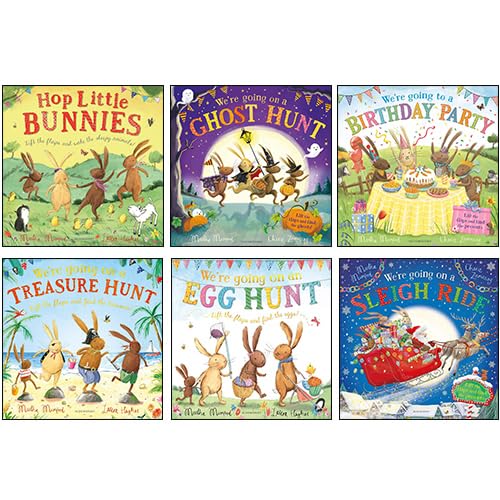 Front cover view of The Bunny Adventures Series 6-book paperback collection by Martha Mumford, for ages 3-7.