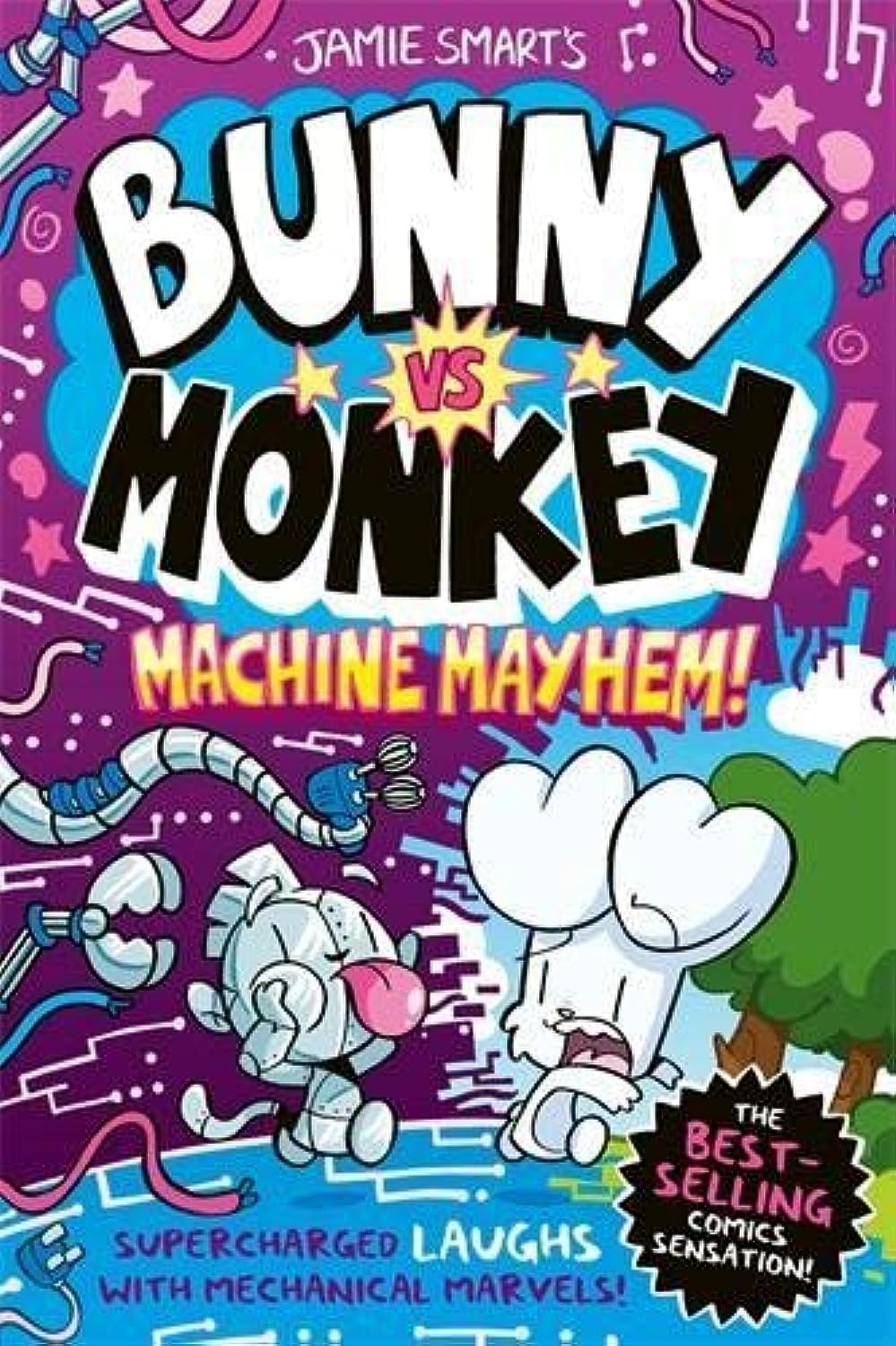 The complete Bunny vs Monkey 7-book paperback collection by Jamie Smart displayed together, showing all titles in the David Fickling Books series.