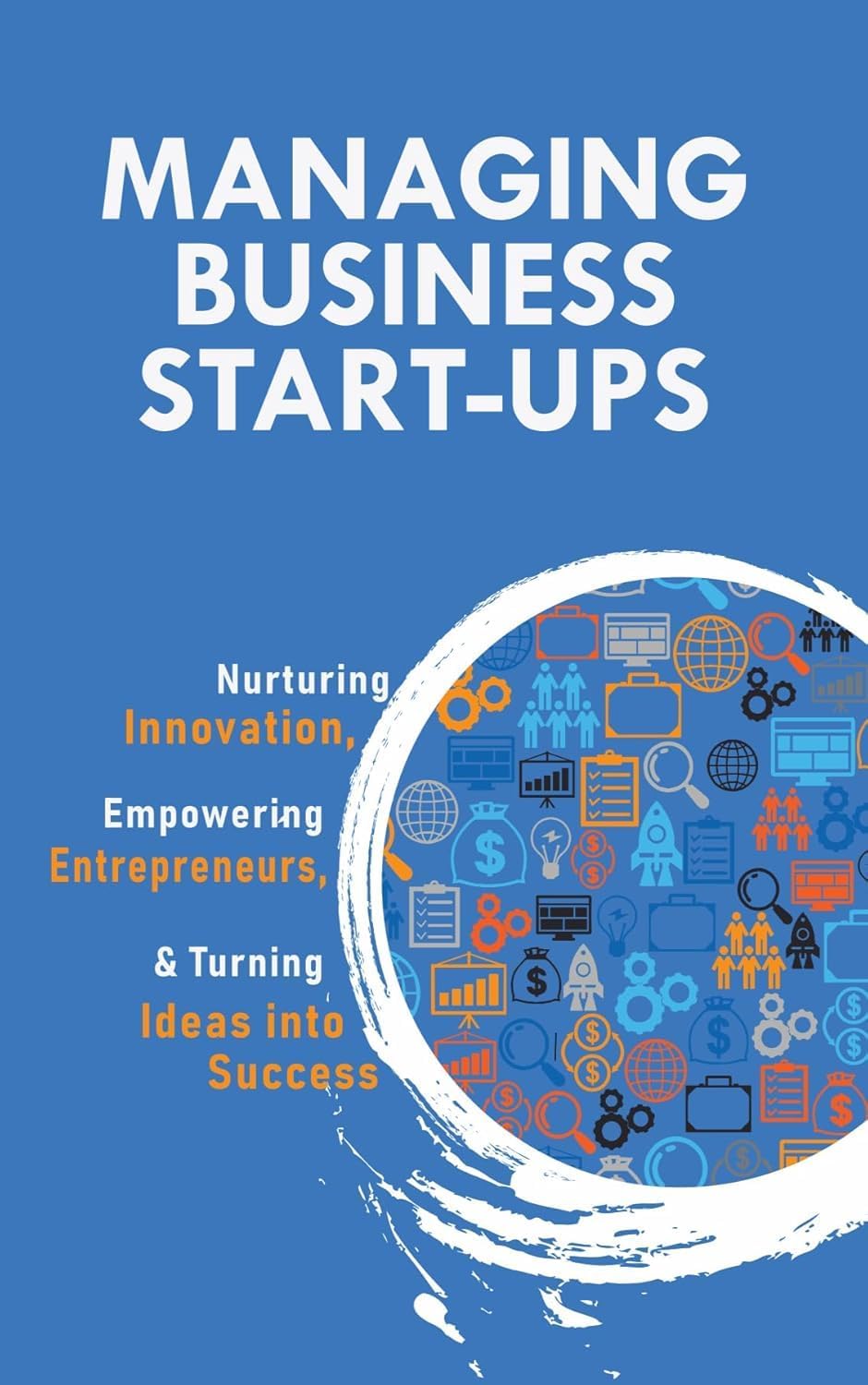 Managing Business Start-Ups paperback by V.K. Stevin close-up front cover with full 3-book set fanned out