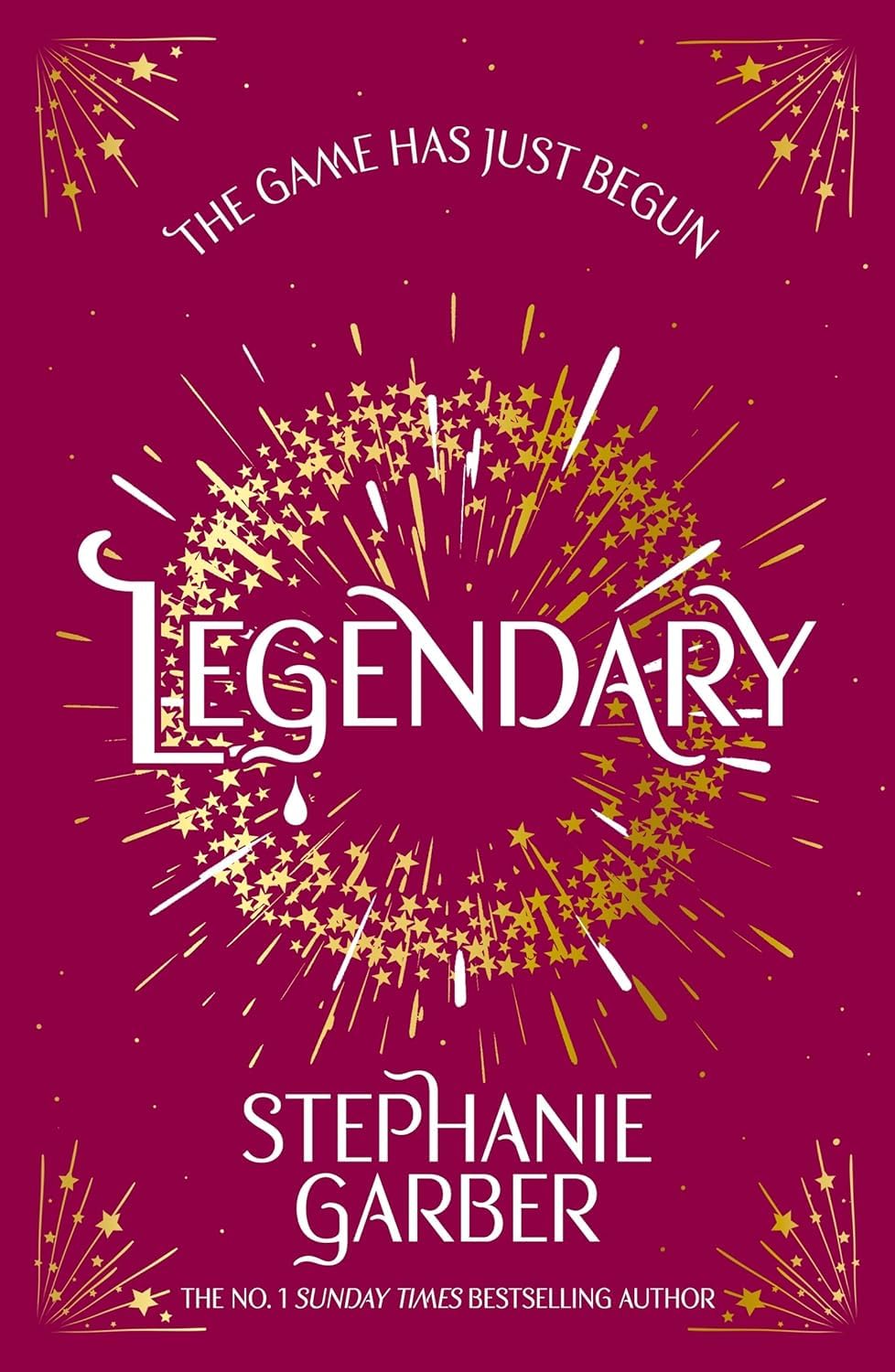 Close-up of the Caraval, Legendary, and Finale paperback spines and cover art from Stephanie Garber's young adult fantasy trilogy.