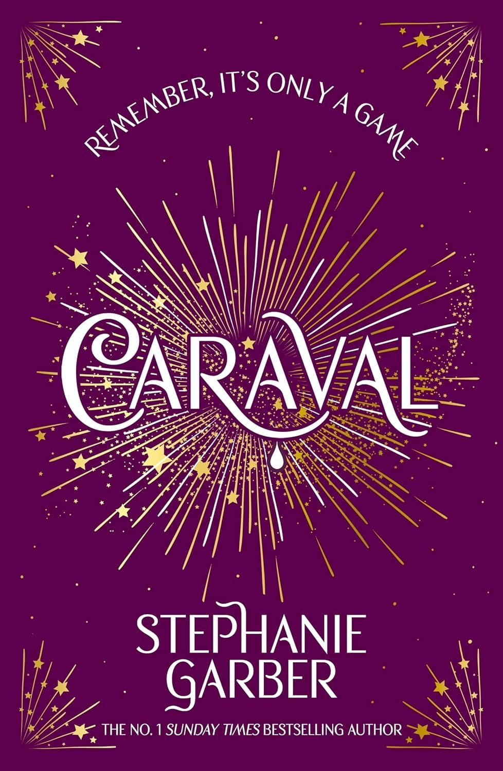 The full Caraval 3-book paperback collection by Stephanie Garber fanned out, showcasing vibrant cover illustrations for young adult fantasy fans.