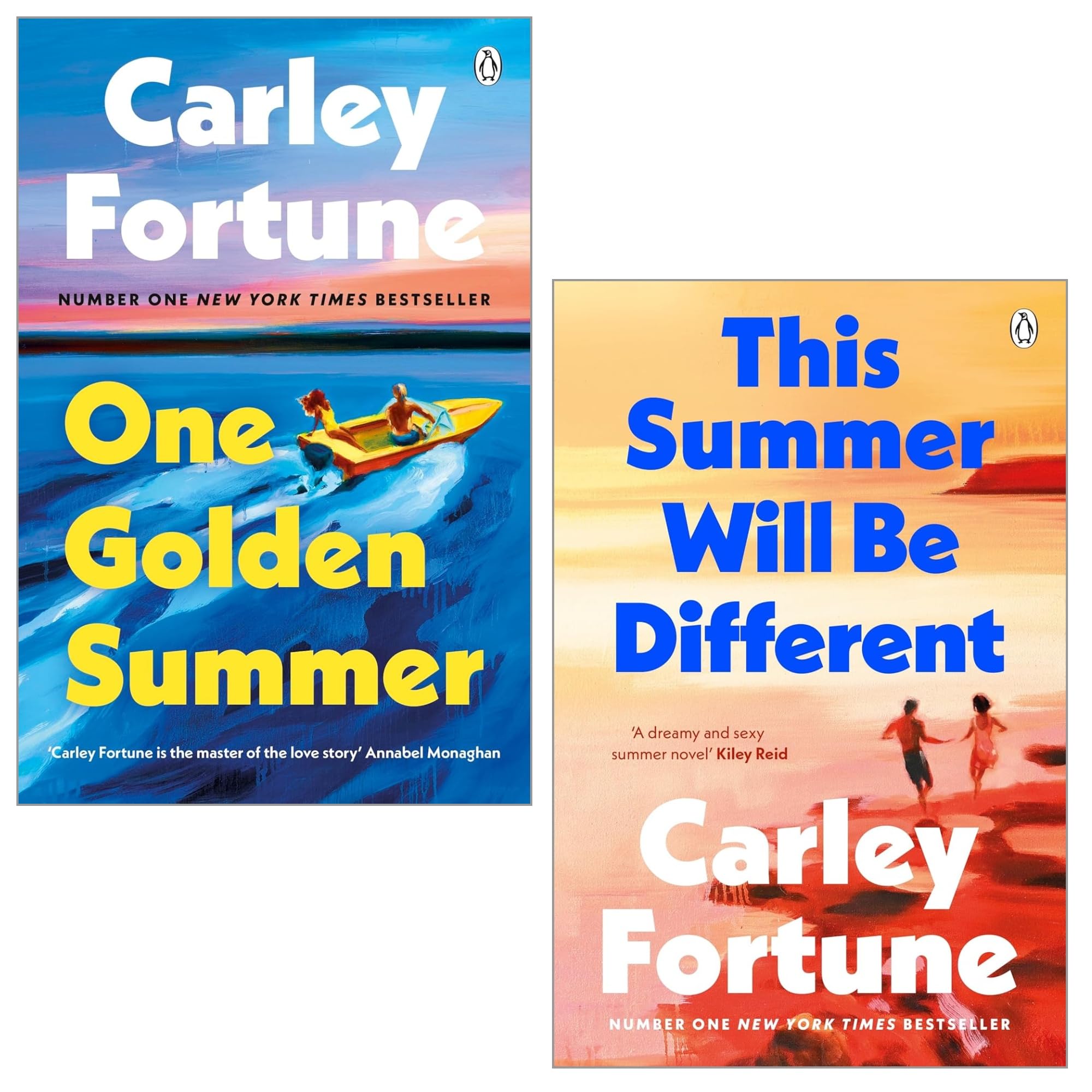 Carley Fortune 2 Books Collection Set paperback front covers - This Summer Will Be Different and One Golden Summer