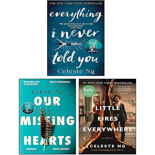 Celeste Ng 3 Books Collection Set paperback front cover featuring Little Fires Everywhere, Everything I Never Told You, and Our Missing Hearts