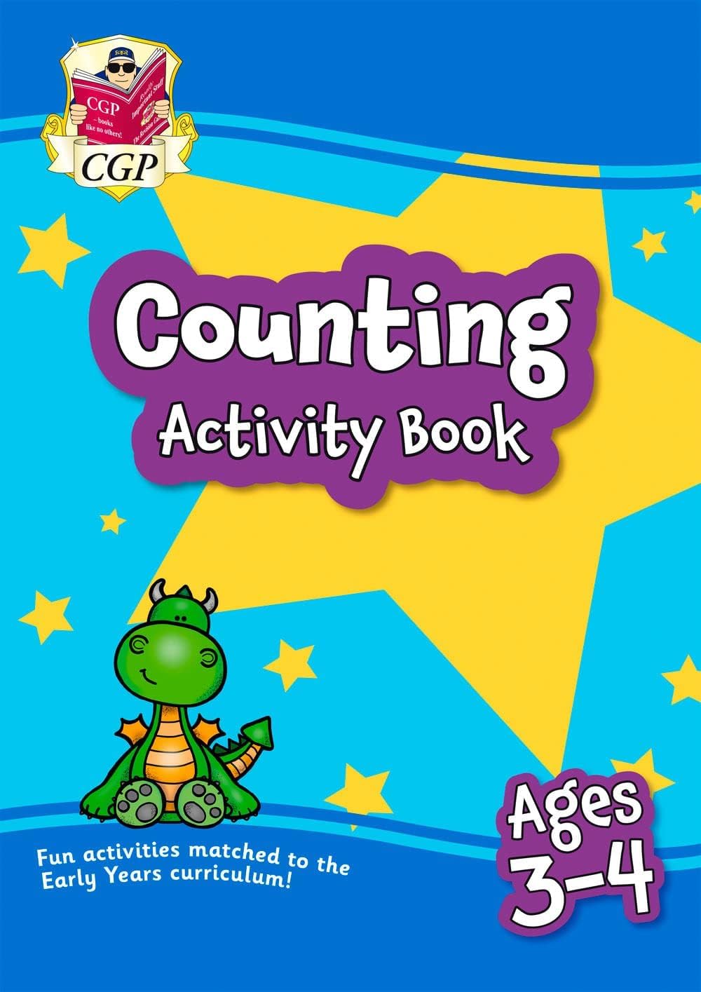 CGP Counting Activity Book for Ages 3-4 paperback front cover from the preschool collection