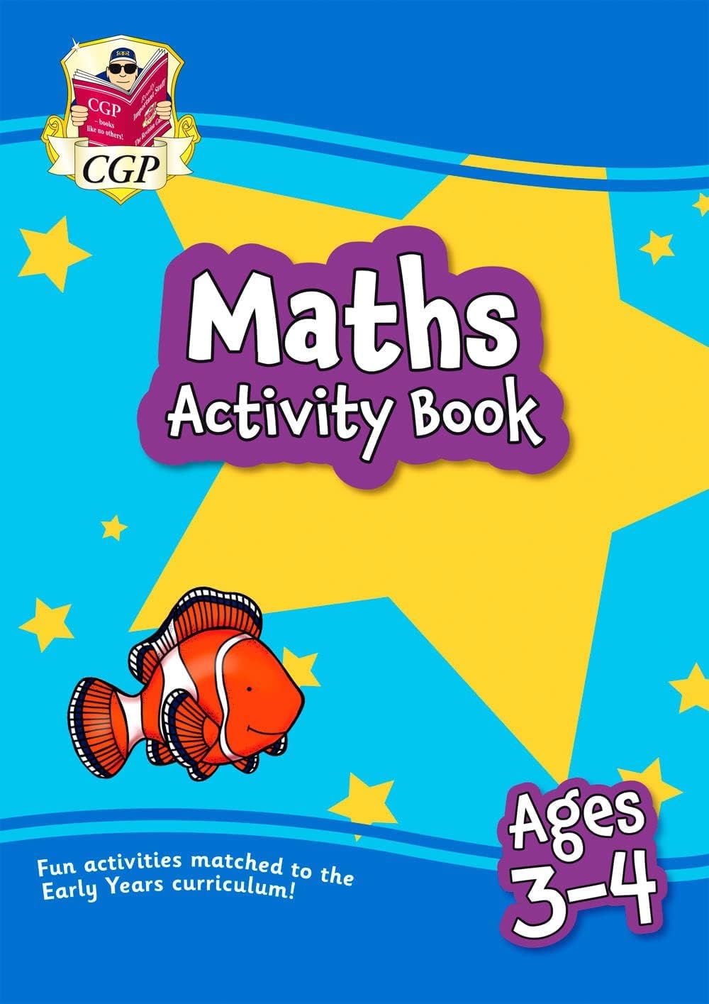 CGP Maths Activity Book for Ages 3-4 paperback front cover from the preschool collection
