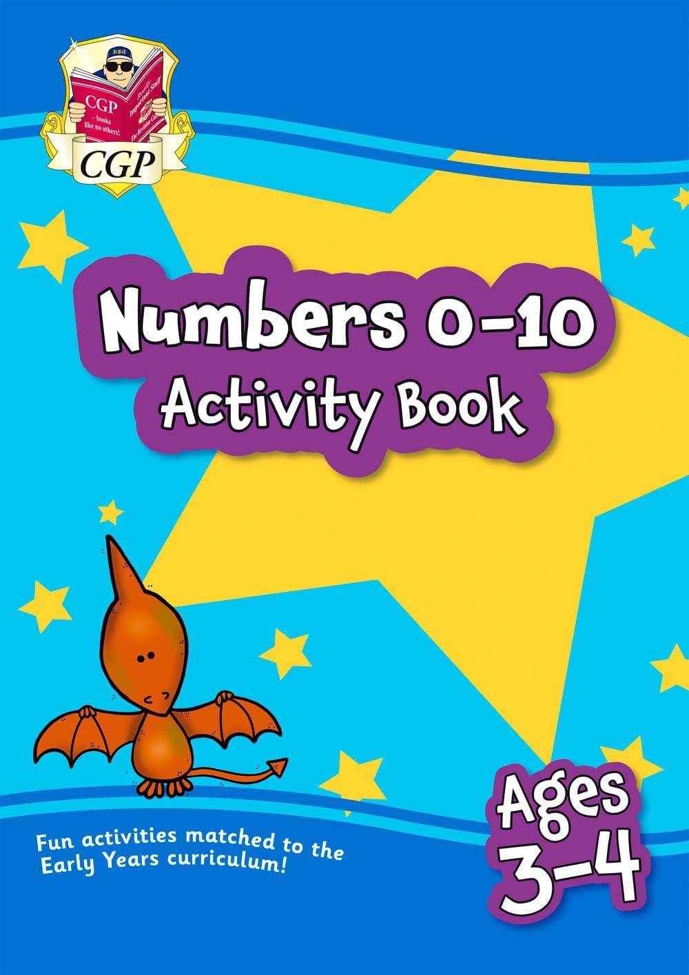 CGP Numbers 0-10 Activity Book for Ages 3-4 paperback front cover from the preschool collection