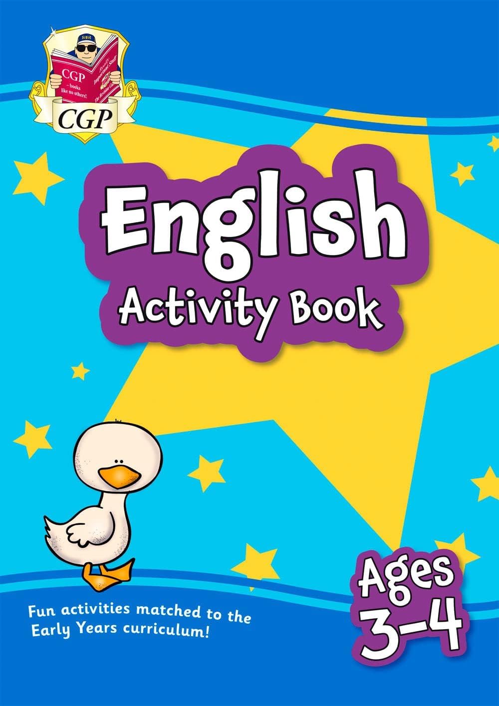CGP English Activity Book for Ages 3-4 paperback front cover from the preschool collection
