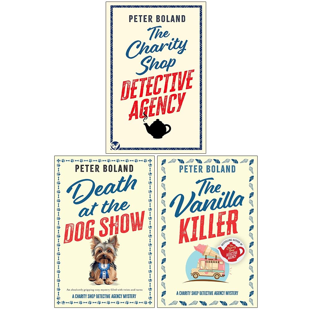 Front cover of The Charity Shop Detective Agency Mysteries 3 books paperback set by Peter Boland
