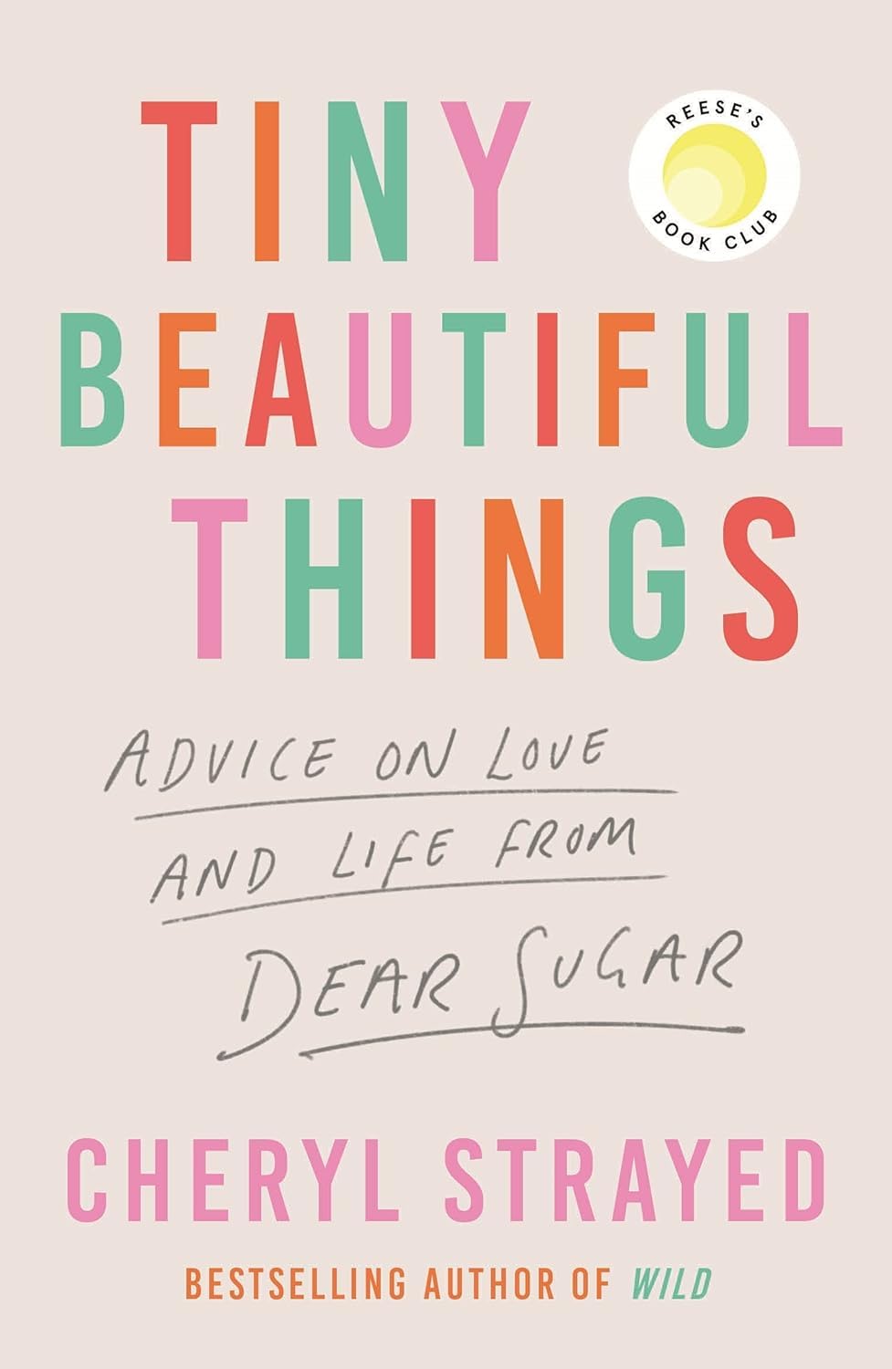 Close-up of Tiny Beautiful Things paperback cover by Cheryl Strayed