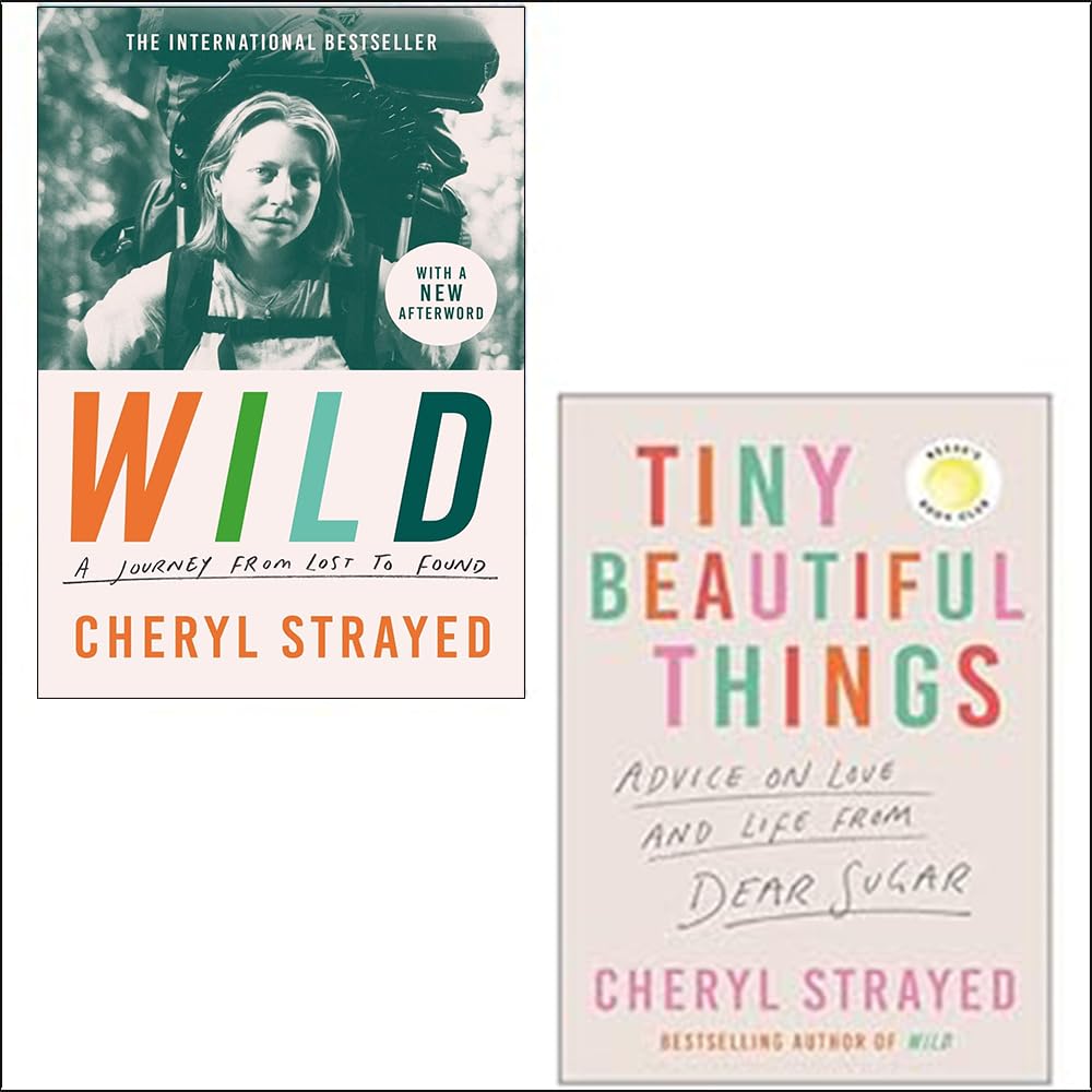 Cheryl Strayed 2 Books Collection Set paperback front covers featuring Wild and Tiny Beautiful Things