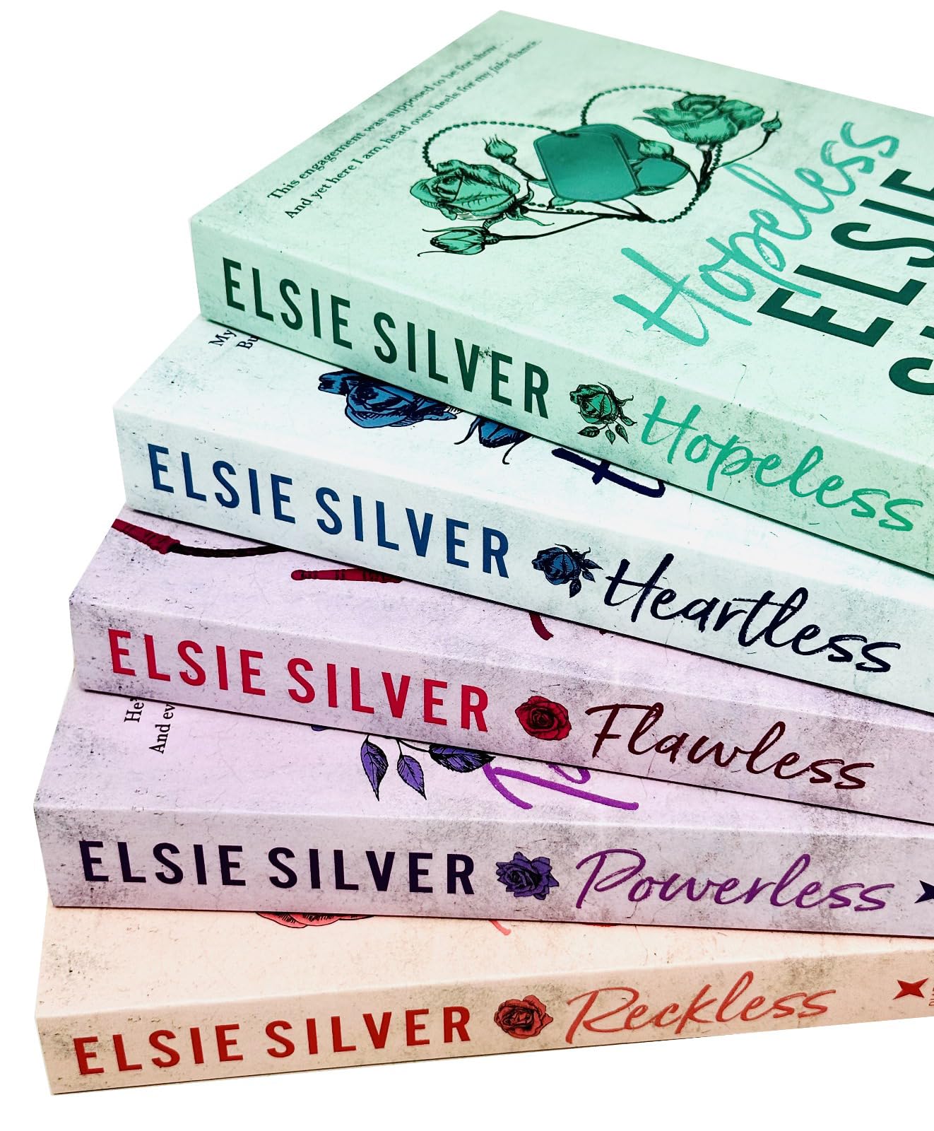 Chestnut Springs Series 5 paperback books by Elsie Silver arranged to show all five titles side by side.