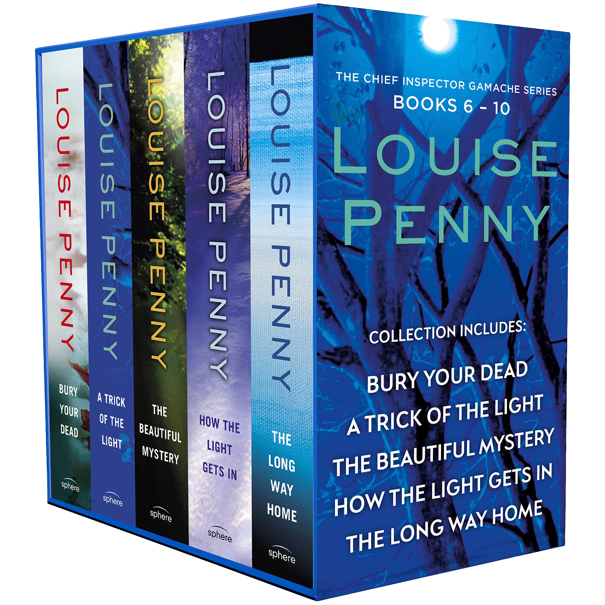 Front cover of The Chief Inspector Gamache Series Books 6-10 paperback collection set by Louise Penny