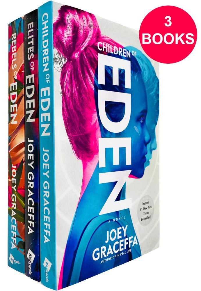 Back cover detail of the Children of Eden young adult dystopian trilogy paperback set by Joey Graceffa