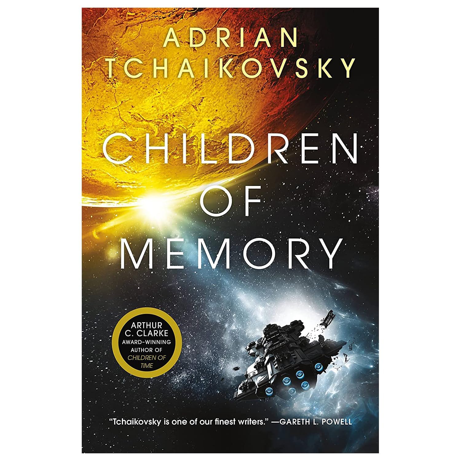 Full view of the Children of Time 3-book paperback collection set arranged side by side