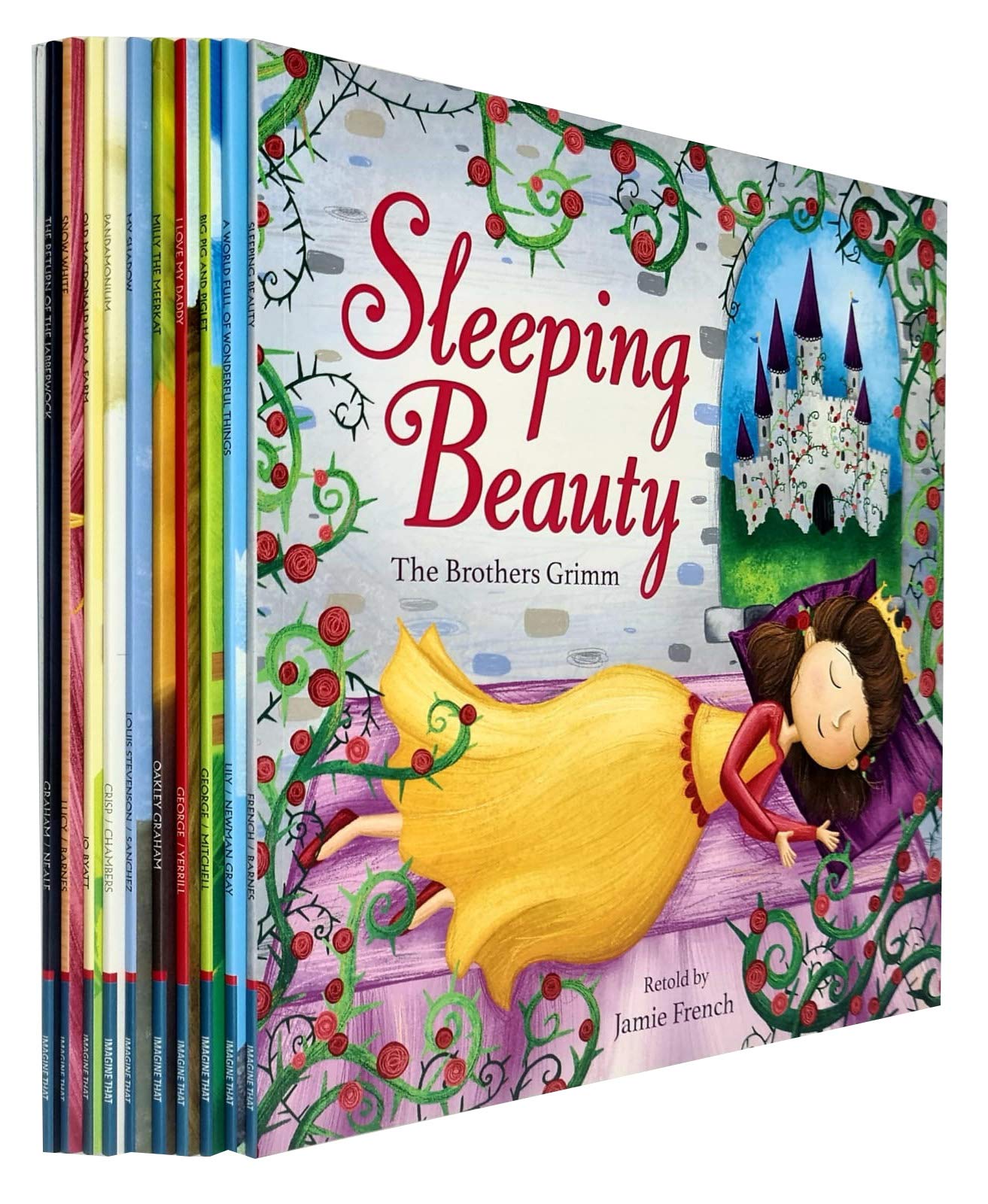 Front cover of Children Picture Storybooks 10 Books Collection Set featuring Sleeping Beauty, Snow White and Big Pig and Piglet paperback picture books for ages 3-7