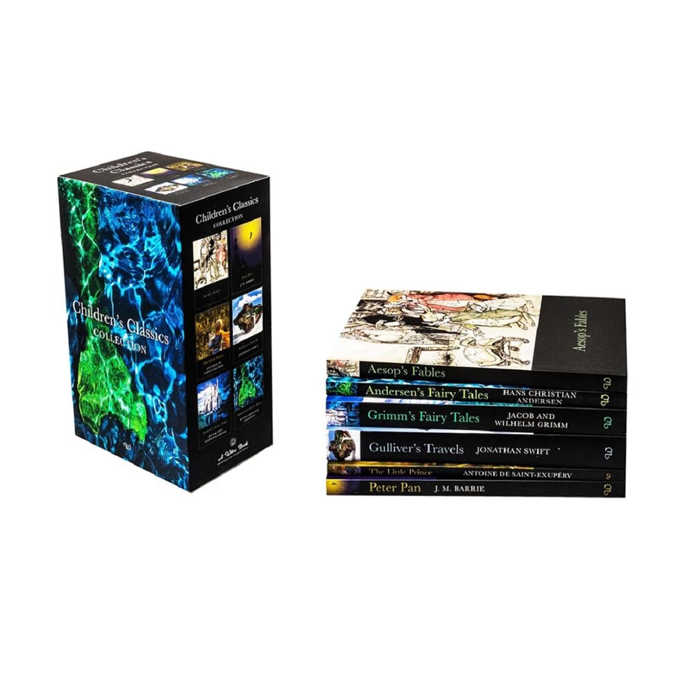 Back cover and box packaging of the Children's Classics Collection 6 Books paperback box set