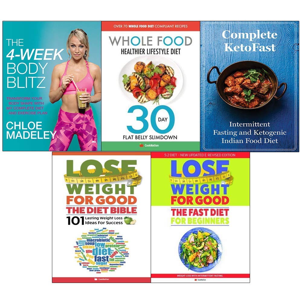 Chloe Madeley 5 Books Collection Set paperback - front cover of 4 Week Body Blitz diet and fitness book