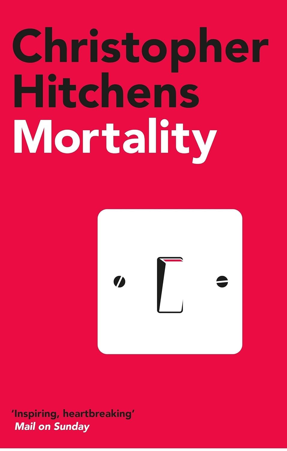 Close-up of Hitch-22 A Memoir paperback cover by Christopher Hitchens from this nonfiction collection set