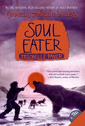 Chronicles of Ancient Darkness by Michelle Paver 8-book paperback set — Wolf Brother cover close-up